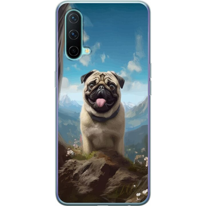 Mobile case for OnePlus Nord CE 5G with Happy Dog design in the group SMARTPHONE & TABLETS / Phone cases / OnePlus at TP E-commerce Nordic AB (A57599)