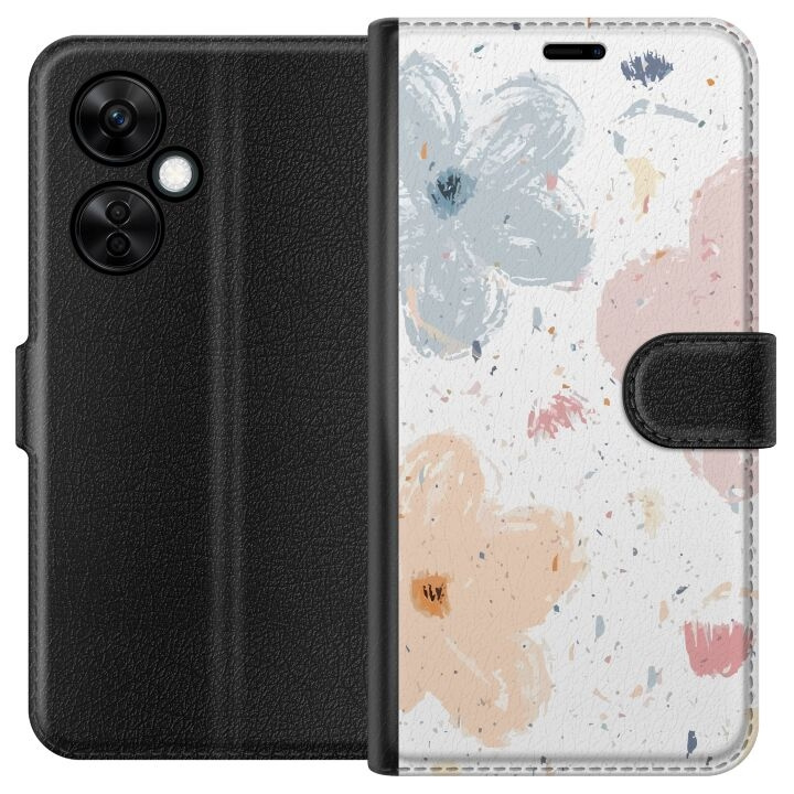 Wallet case for OnePlus Nord CE3 with Flowers design in the group SMARTPHONE & TABLETS / Phone cases / OnePlus at TP E-commerce Nordic AB (A57674)