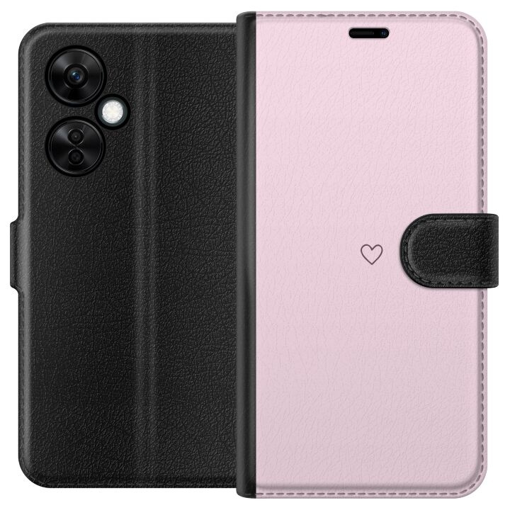 Wallet case for OnePlus Nord CE3 with Heart design in the group SMARTPHONE & TABLETS / Phone cases / OnePlus at TP E-commerce Nordic AB (A57681)