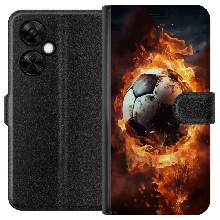 Wallet case for OnePlus Nord CE3 with Football design in the group SMARTPHONE & TABLETS / Phone cases / OnePlus at TP E-commerce Nordic AB (A57683)