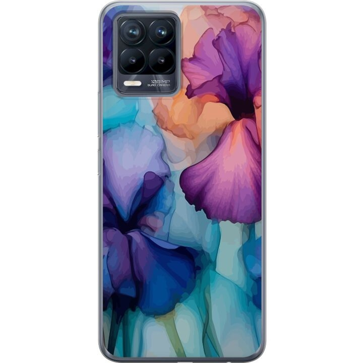 Mobile case for Realme 8 with Magical flowers design in the group SMARTPHONE & TABLETS / Phone cases / Realme at TP E-commerce Nordic AB (A57962)