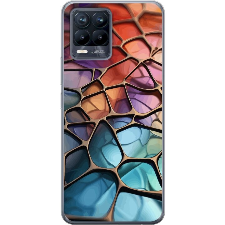 Mobile case for Realme 8 with Metallic pattern design in the group SMARTPHONE & TABLETS / Phone cases / Realme at TP E-commerce Nordic AB (A57969)