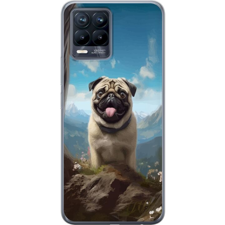 Mobile case for Realme 8 with Happy Dog design in the group SMARTPHONE & TABLETS / Phone cases / Realme at TP E-commerce Nordic AB (A57977)