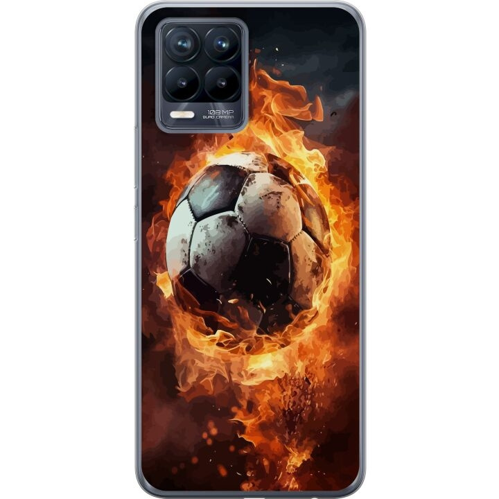 Mobile case for Realme 8 with Football design in the group SMARTPHONE & TABLETS / Phone cases / Realme at TP E-commerce Nordic AB (A57980)