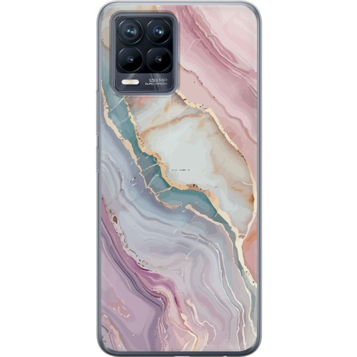 Mobile case for Realme 8 with Marble design in the group SMARTPHONE & TABLETS / Phone cases / Realme at TP E-commerce Nordic AB (A57981)