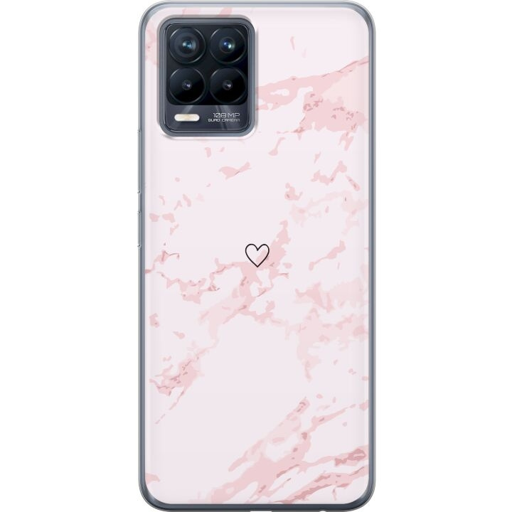 Mobile case for Realme 8 with Pink Heart design in the group SMARTPHONE & TABLETS / Phone cases / Realme at TP E-commerce Nordic AB (A57982)