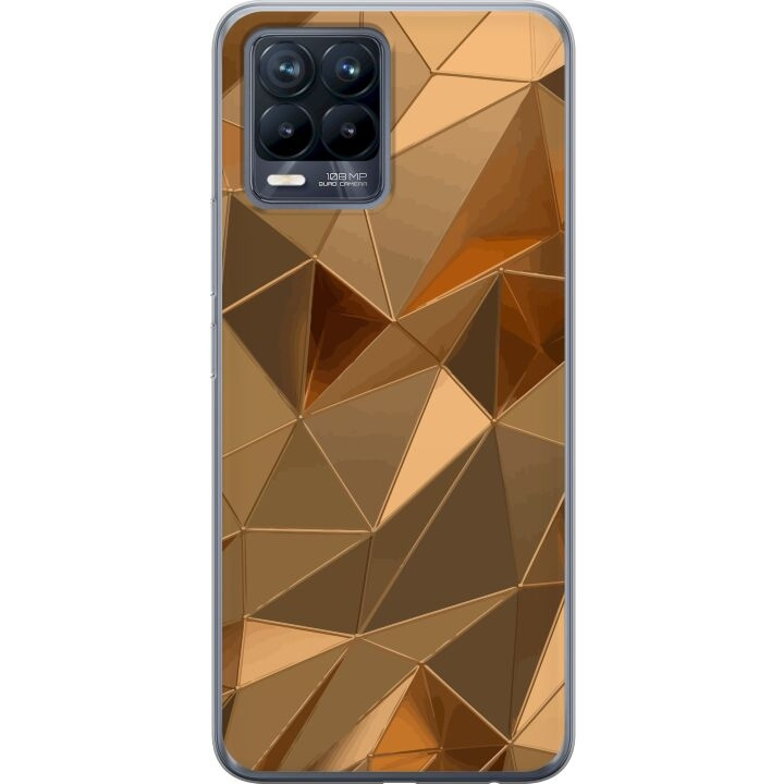 Mobile case for Realme 8 with 3D Gold design in the group SMARTPHONE & TABLETS / Phone cases / Realme at TP E-commerce Nordic AB (A57983)