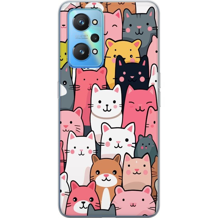 Mobile case for Realme GT Neo2 with Cat pattern design in the group SMARTPHONE & TABLETS / Phone cases / Realme at TP E-commerce Nordic AB (A58075)