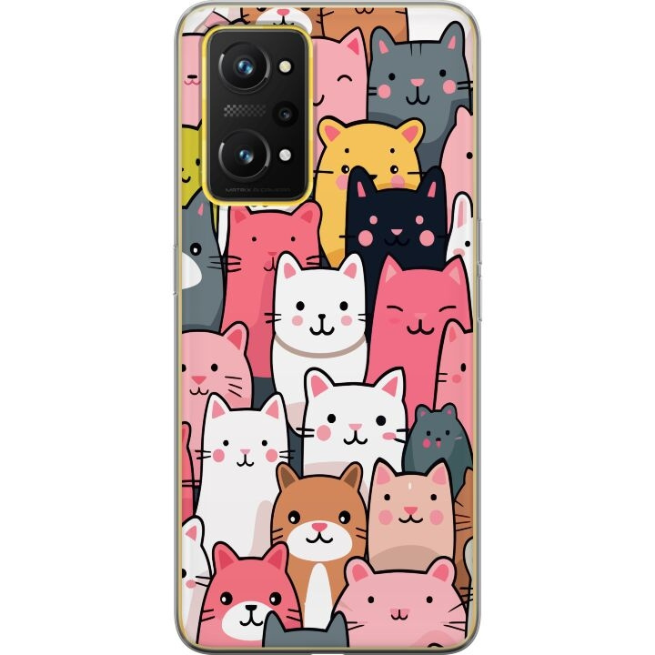 Mobile case for Realme GT Neo 3T with Cat pattern design in the group SMARTPHONE & TABLETS / Phone cases / Realme at TP E-commerce Nordic AB (A58102)