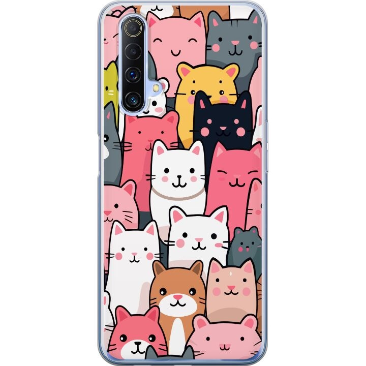 Mobile case for Realme X50 5G with Cat pattern design in the group SMARTPHONE & TABLETS / Phone cases / Realme at TP E-commerce Nordic AB (A58129)