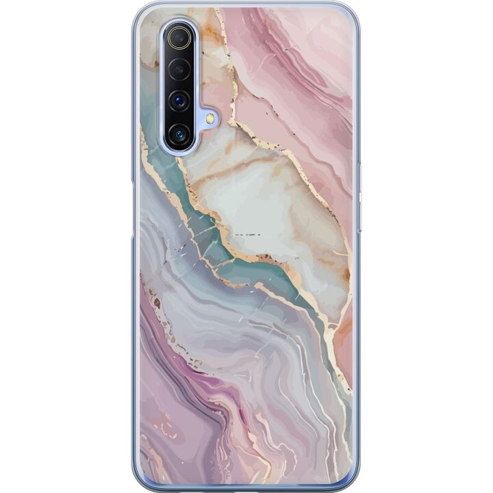 Mobile case for Realme X50 5G with Marble design in the group SMARTPHONE & TABLETS / Phone cases / Realme at TP E-commerce Nordic AB (A58143)