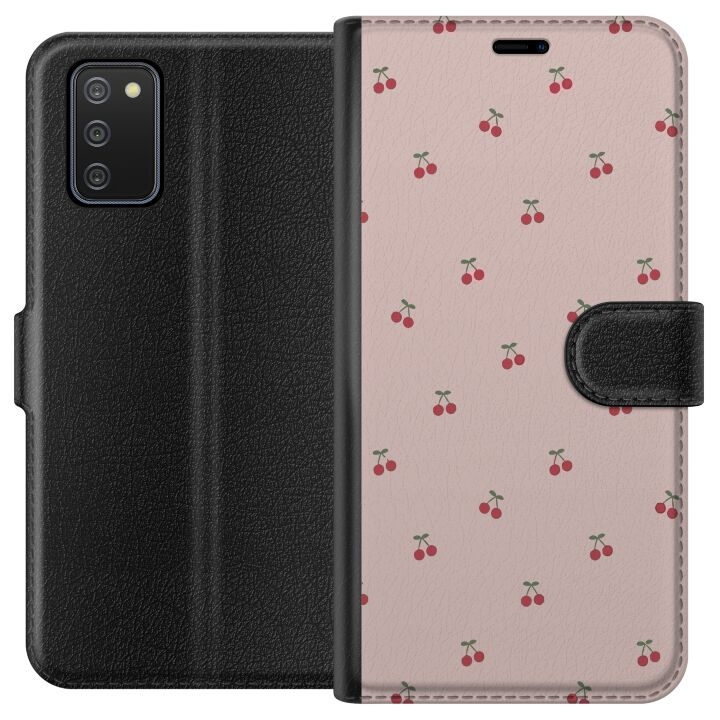 Wallet case for Samsung Galaxy A02s with Cherry design in the group SMARTPHONE & TABLETS / Phone cases / Samsung at TP E-commerce Nordic AB (A58155)