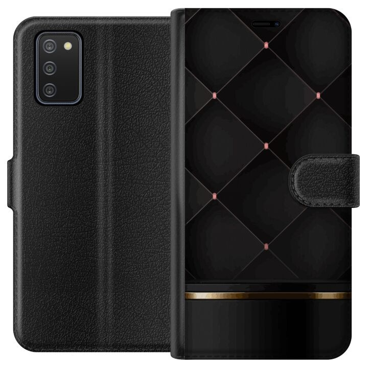 Wallet case for Samsung Galaxy A02s with Luxury line design in the group SMARTPHONE & TABLETS / Phone cases / Samsung at TP E-commerce Nordic AB (A58163)