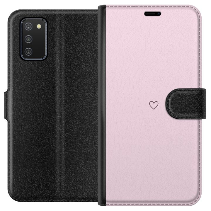 Wallet case for Samsung Galaxy A02s with Heart design in the group SMARTPHONE & TABLETS / Phone cases / Samsung at TP E-commerce Nordic AB (A58167)