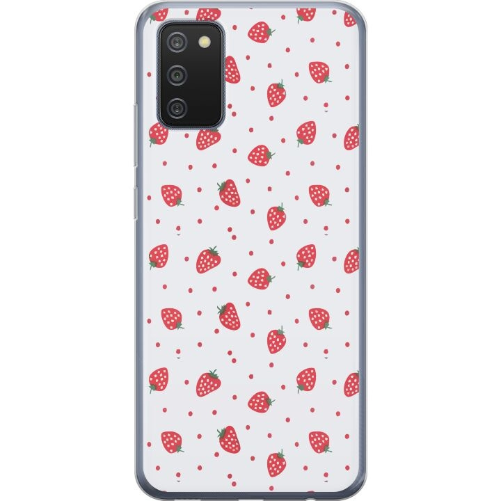 Mobile case for Samsung Galaxy A02s with Strawberries design in the group SMARTPHONE & TABLETS / Phone cases / Samsung at TP E-commerce Nordic AB (A58192)