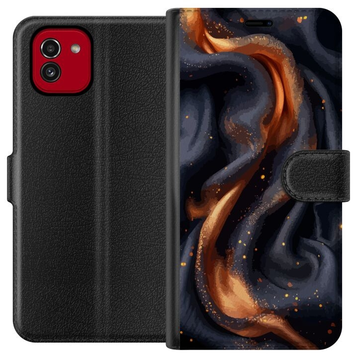 Wallet case for Samsung Galaxy A03 with Fiery silk design in the group SMARTPHONE & TABLETS / Phone cases / Samsung at TP E-commerce Nordic AB (A58203)