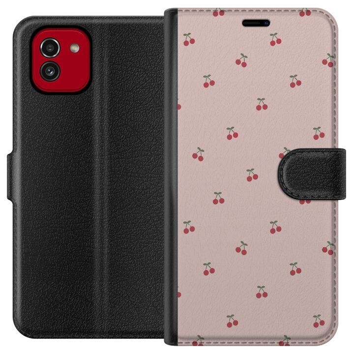 Wallet case for Samsung Galaxy A03 with Cherry design in the group SMARTPHONE & TABLETS / Phone cases / Samsung at TP E-commerce Nordic AB (A58209)