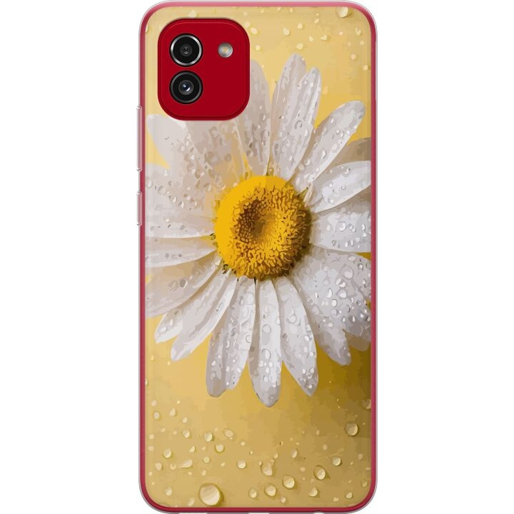 Mobile case for Samsung Galaxy A03 with Porslinsblomma design in the group SMARTPHONE & TABLETS / Phone cases / Samsung at TP E-commerce Nordic AB (A58229)