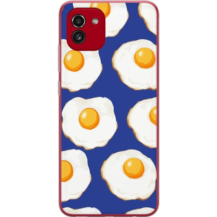 Mobile case for Samsung Galaxy A03 with Fried eggs design in the group SMARTPHONE & TABLETS / Phone cases / Samsung at TP E-commerce Nordic AB (A58235)