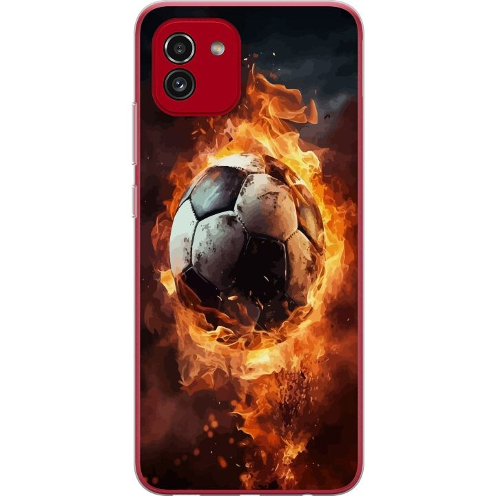 Mobile case for Samsung Galaxy A03 with Football design in the group SMARTPHONE & TABLETS / Phone cases / Samsung at TP E-commerce Nordic AB (A58250)