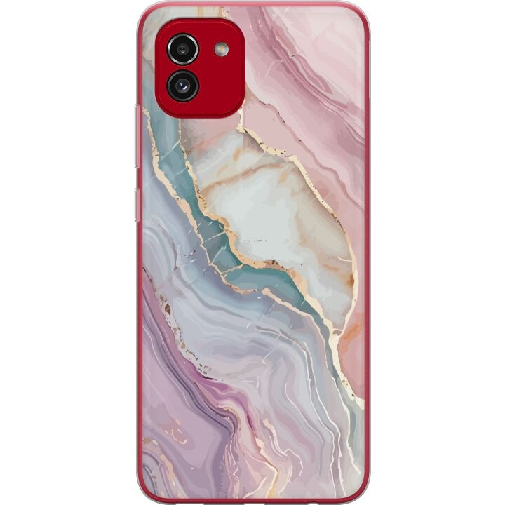 Mobile case for Samsung Galaxy A03 with Marble design in the group SMARTPHONE & TABLETS / Phone cases / Samsung at TP E-commerce Nordic AB (A58251)