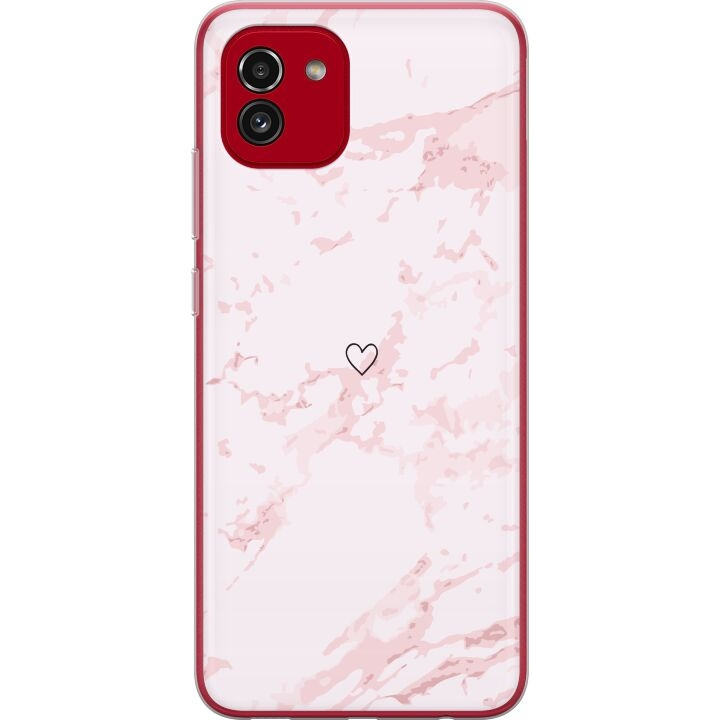 Mobile case for Samsung Galaxy A03 with Pink Heart design in the group SMARTPHONE & TABLETS / Phone cases / Samsung at TP E-commerce Nordic AB (A58252)