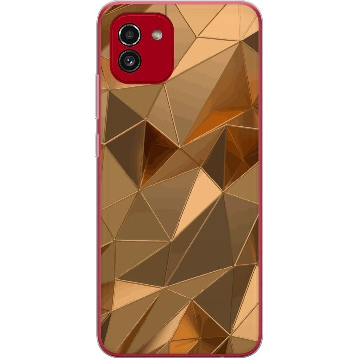 Mobile case for Samsung Galaxy A03 with 3D Gold design in the group SMARTPHONE & TABLETS / Phone cases / Samsung at TP E-commerce Nordic AB (A58253)