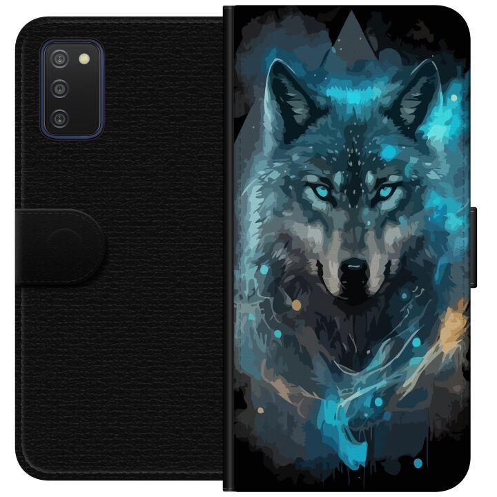 Wallet case for Samsung Galaxy A03s with Wolf design in the group SMARTPHONE & TABLETS / Phone cases / Samsung at TP E-commerce Nordic AB (A58261)