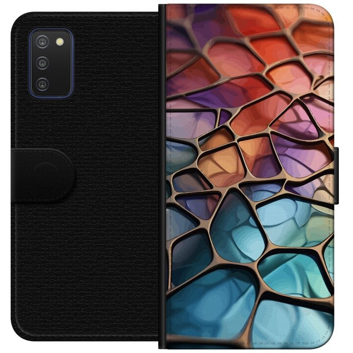 Wallet case for Samsung Galaxy A03s with Metallic pattern design in the group SMARTPHONE & TABLETS / Phone cases / Samsung at TP E-commerce Nordic AB (A58266)