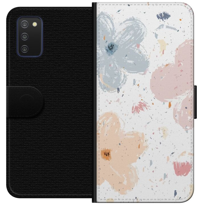 Wallet case for Samsung Galaxy A03s with Flowers design in the group SMARTPHONE & TABLETS / Phone cases / Samsung at TP E-commerce Nordic AB (A58268)