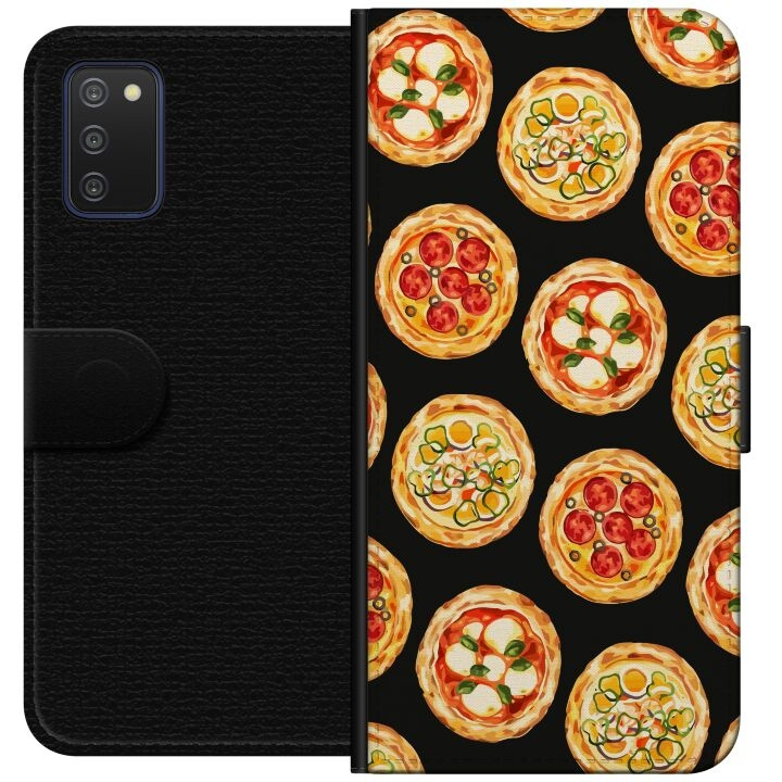 Wallet case for Samsung Galaxy A03s with Pizza design in the group SMARTPHONE & TABLETS / Phone cases / Samsung at TP E-commerce Nordic AB (A58269)