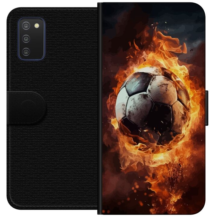 Wallet case for Samsung Galaxy A03s with Football design in the group SMARTPHONE & TABLETS / Phone cases / Samsung at TP E-commerce Nordic AB (A58277)