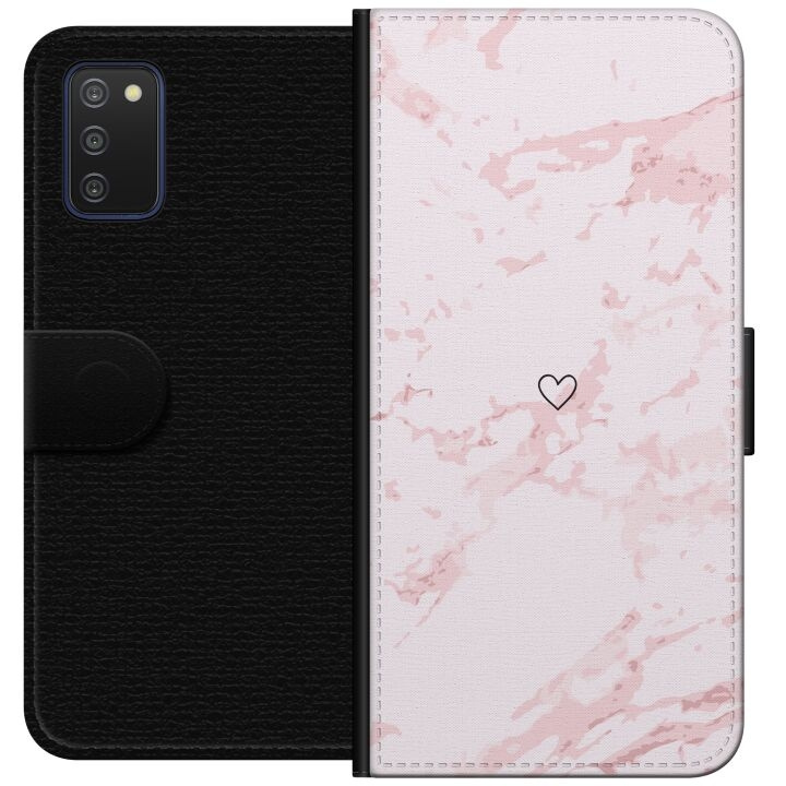 Wallet case for Samsung Galaxy A03s with Pink Heart design in the group SMARTPHONE & TABLETS / Phone cases / Samsung at TP E-commerce Nordic AB (A58279)