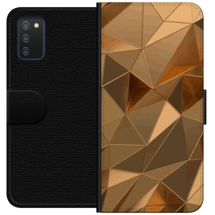 Wallet case for Samsung Galaxy A03s with 3D Gold design in the group SMARTPHONE & TABLETS / Phone cases / Samsung at TP E-commerce Nordic AB (A58280)