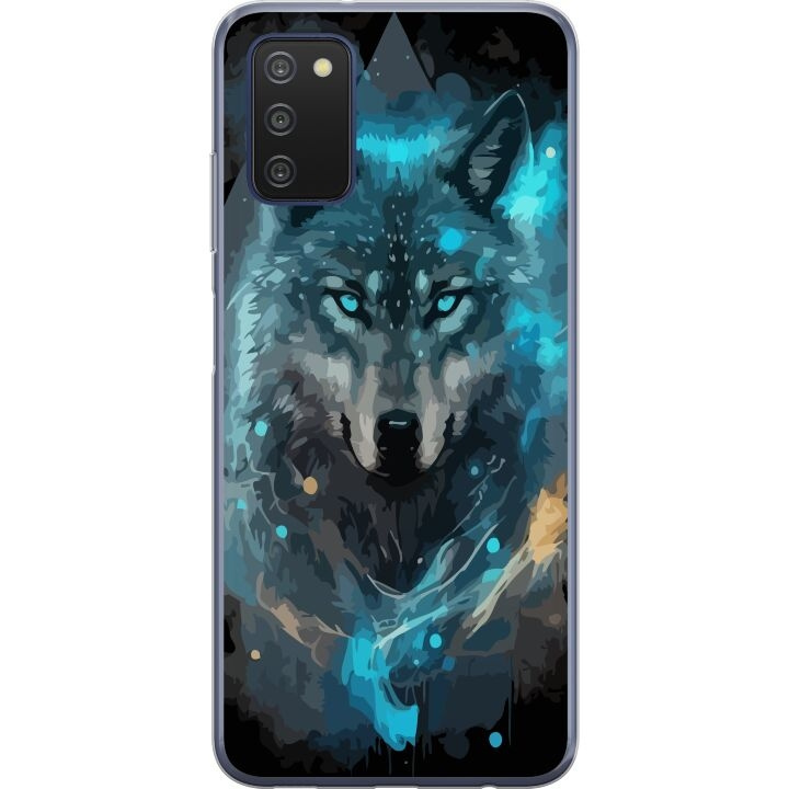 Mobile case for Samsung Galaxy A03s with Wolf design in the group SMARTPHONE & TABLETS / Phone cases / Samsung at TP E-commerce Nordic AB (A58288)