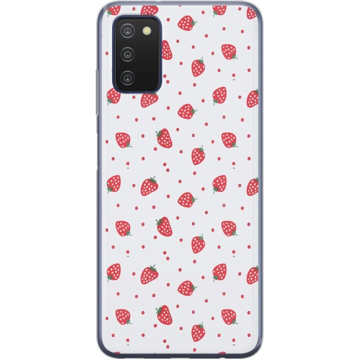 Mobile case for Samsung Galaxy A03s with Strawberries design in the group SMARTPHONE & TABLETS / Phone cases / Samsung at TP E-commerce Nordic AB (A58300)