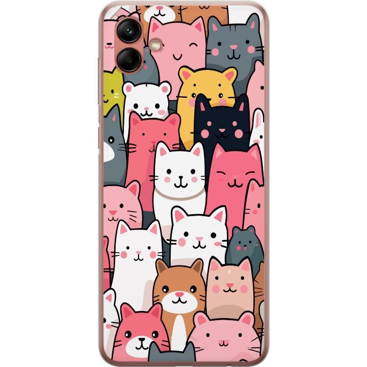 Mobile case for Samsung Galaxy A04 with Cat pattern design in the group SMARTPHONE & TABLETS / Phone cases / Samsung at TP E-commerce Nordic AB (A58318)