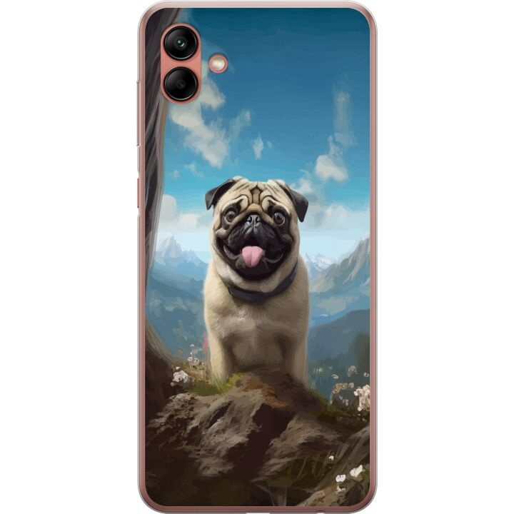 Mobile case for Samsung Galaxy A04 with Happy Dog design in the group SMARTPHONE & TABLETS / Phone cases / Samsung at TP E-commerce Nordic AB (A58328)