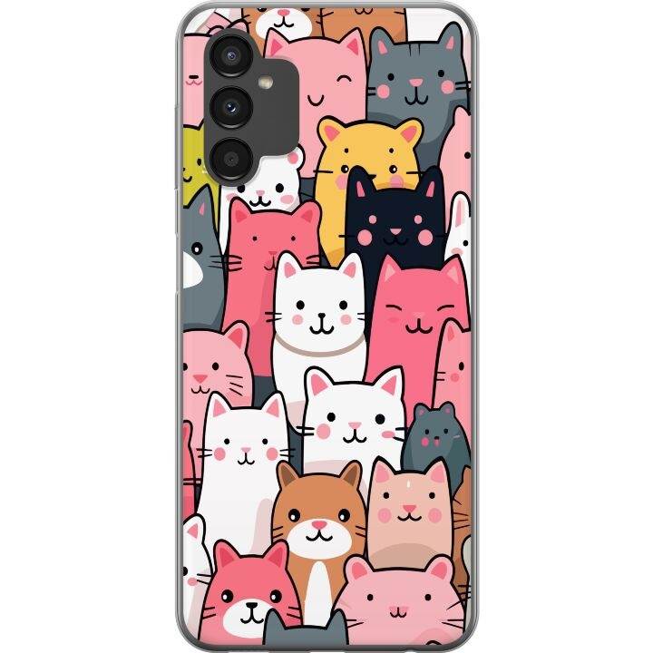 Mobile case for Samsung Galaxy A04s with Cat pattern design in the group SMARTPHONE & TABLETS / Phone cases / Samsung at TP E-commerce Nordic AB (A58345)