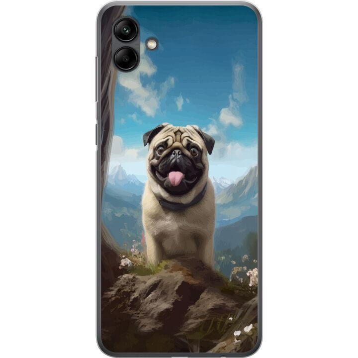 Mobile case for Samsung Galaxy A05 with Happy Dog design in the group SMARTPHONE & TABLETS / Phone cases / Samsung at TP E-commerce Nordic AB (A58409)