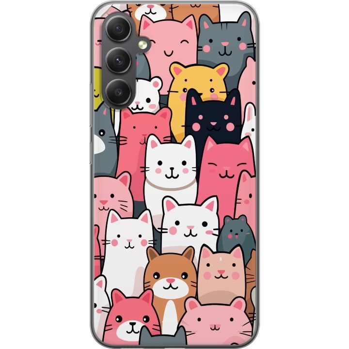 Mobile case for Samsung Galaxy A05s with Cat pattern design in the group SMARTPHONE & TABLETS / Phone cases / Samsung at TP E-commerce Nordic AB (A58453)