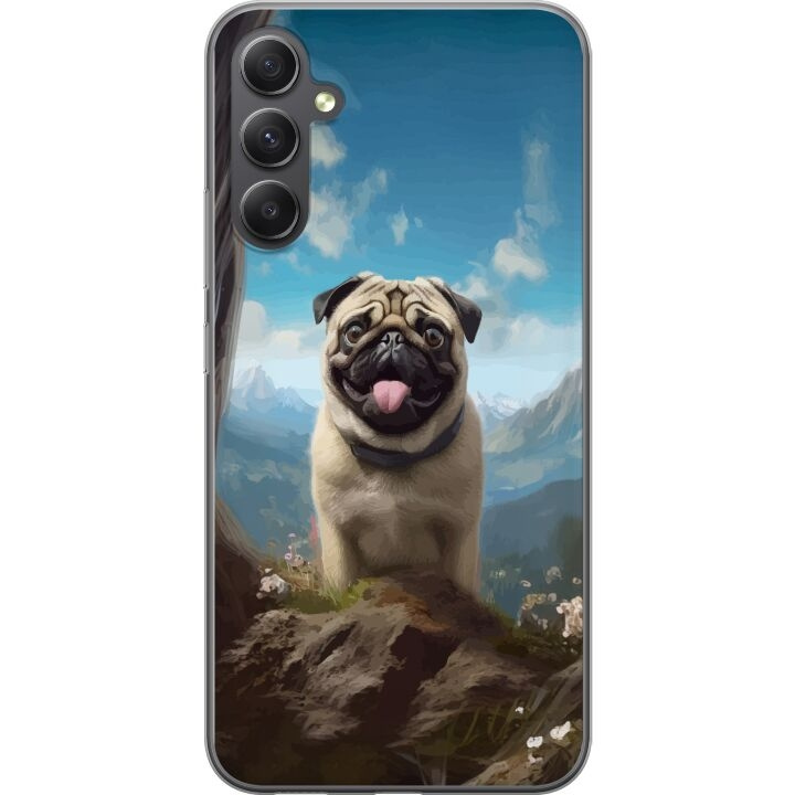 Mobile case for Samsung Galaxy A05s with Happy Dog design in the group SMARTPHONE & TABLETS / Phone cases / Samsung at TP E-commerce Nordic AB (A58463)