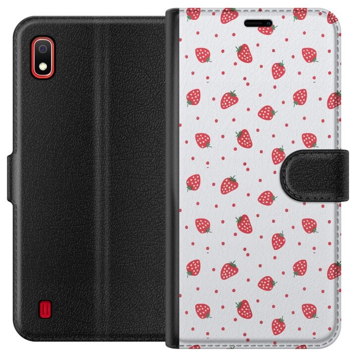 Wallet case for Samsung Galaxy A10 with Strawberries design in the group SMARTPHONE & TABLETS / Phone cases / Samsung at TP E-commerce Nordic AB (A58489)