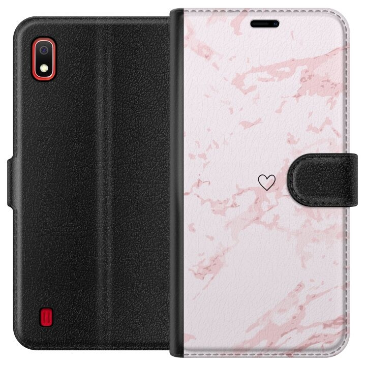 Wallet case for Samsung Galaxy A10 with Pink Heart design in the group SMARTPHONE & TABLETS / Phone cases / Samsung at TP E-commerce Nordic AB (A58495)