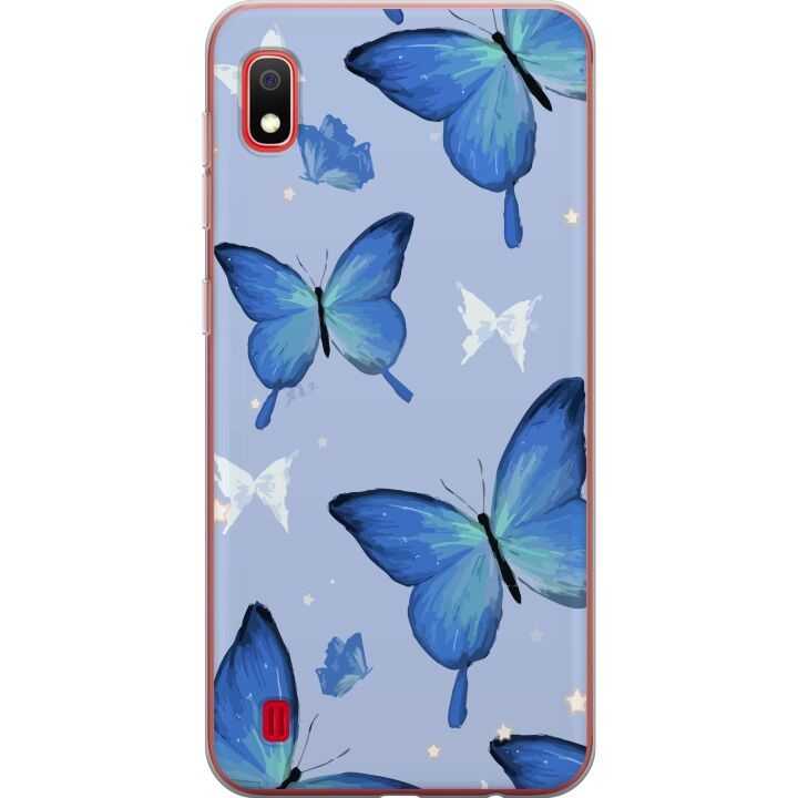 Mobile case for Samsung Galaxy A10 with Blue butterflies design in the group SMARTPHONE & TABLETS / Phone cases / Samsung at TP E-commerce Nordic AB (A58515)