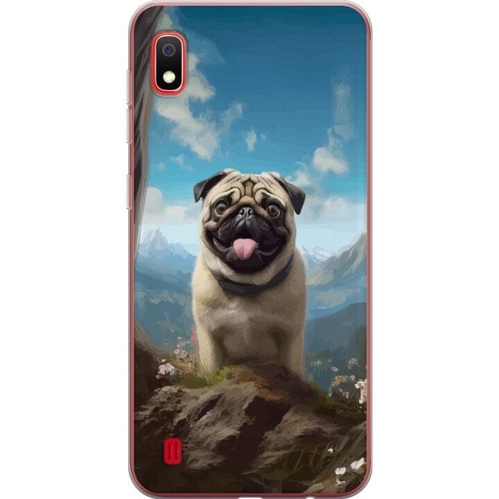 Mobile case for Samsung Galaxy A10 with Happy Dog design in the group SMARTPHONE & TABLETS / Phone cases / Samsung at TP E-commerce Nordic AB (A58517)