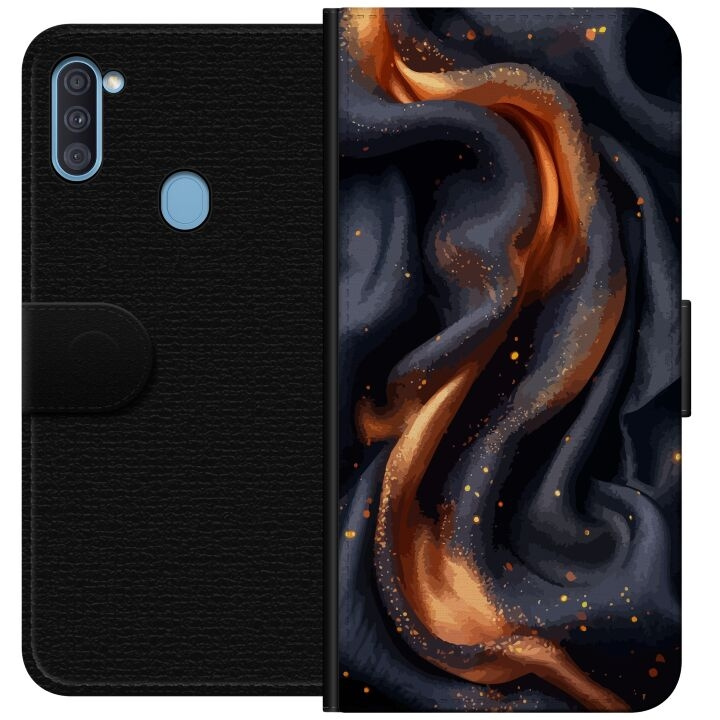 Wallet case for Samsung Galaxy A11 with Fiery silk design in the group SMARTPHONE & TABLETS / Phone cases / Samsung at TP E-commerce Nordic AB (A58527)