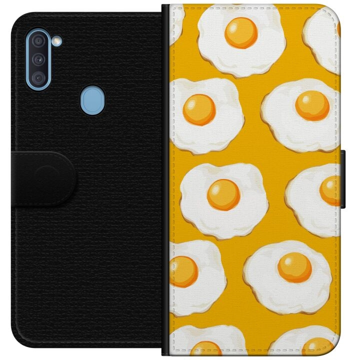 Wallet case for Samsung Galaxy A11 with Fried egg design in the group SMARTPHONE & TABLETS / Phone cases / Samsung at TP E-commerce Nordic AB (A58528)