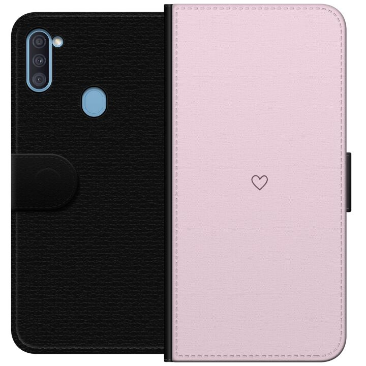 Wallet case for Samsung Galaxy A11 with Heart design in the group SMARTPHONE & TABLETS / Phone cases / Samsung at TP E-commerce Nordic AB (A58545)