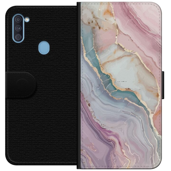 Wallet case for Samsung Galaxy A11 with Marble design in the group SMARTPHONE & TABLETS / Phone cases / Samsung at TP E-commerce Nordic AB (A58548)